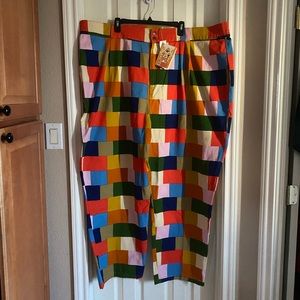 Lucy & Yak Addison Organic Heavy Twill Trousers in Patchwork Print